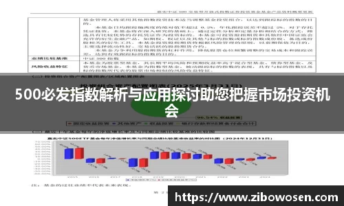 500必发指数解析与应用探讨助您把握市场投资机会